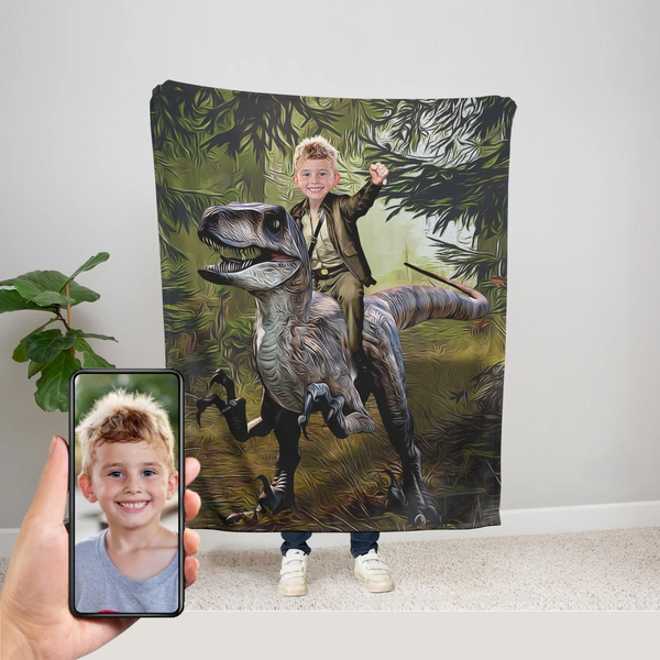 Personalized Dino Blanket – Fun Gift for Kids