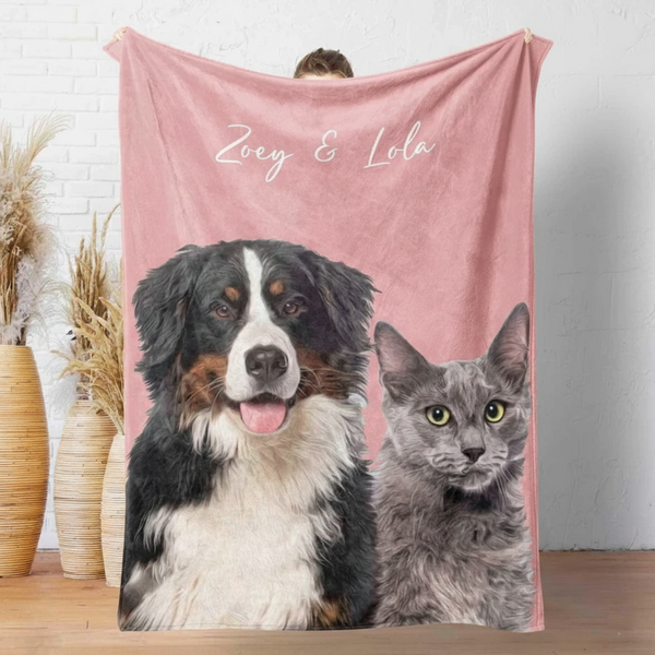 Pet Memorial Blanket – Personalized Dog & Cat Gift