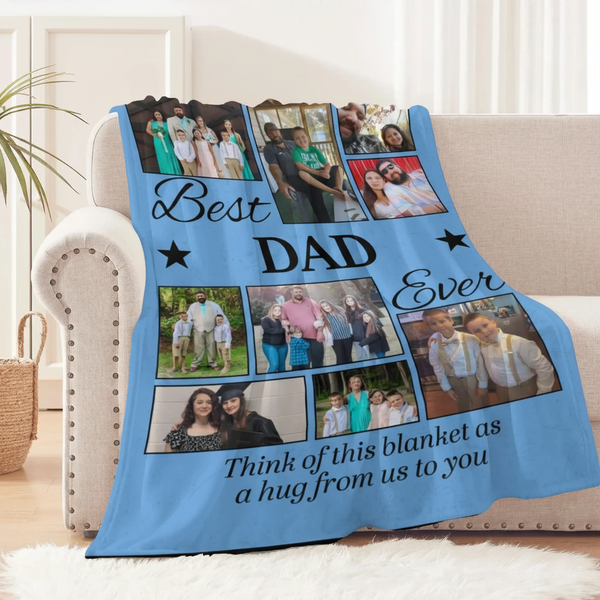 Custom Family Blanket – Personalized Keepsake Gift for Father