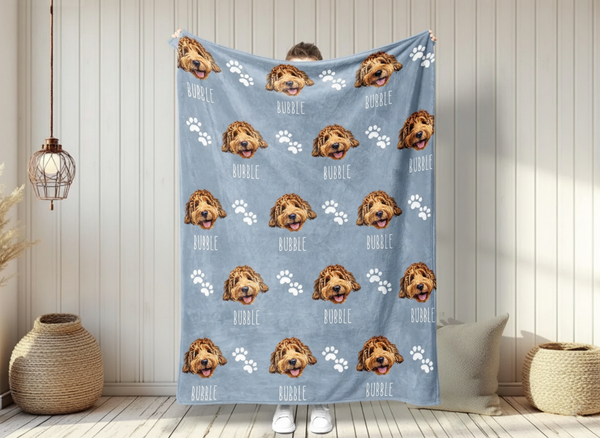 Pet Photo Blanket – Personalized Gift for Animal Lovers