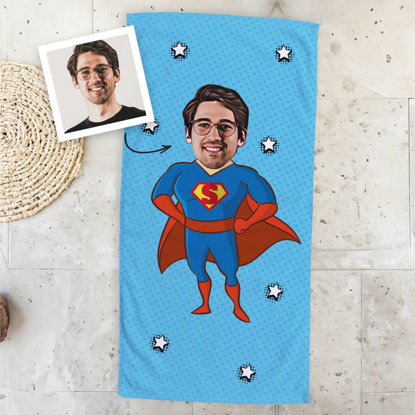 Superhero Face Towel – Personalized Comic Style Gift