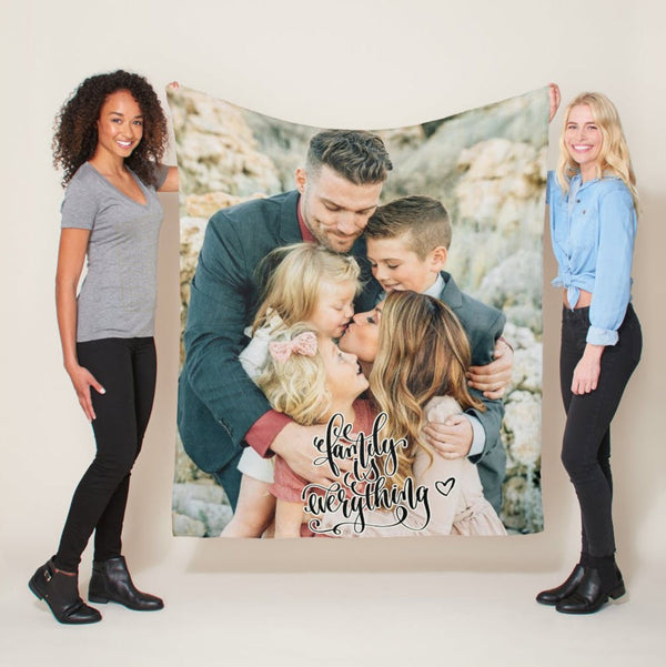 Personalized Family Portrait Blanket