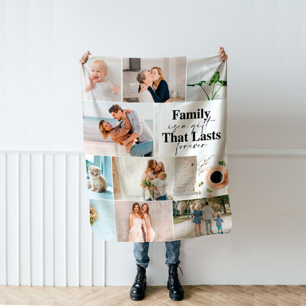 Family Photo Blanket – Personalized Gift for Loved Ones