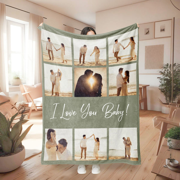 Personalized Couple Blanket – Valentine’s & Family Photo Gift