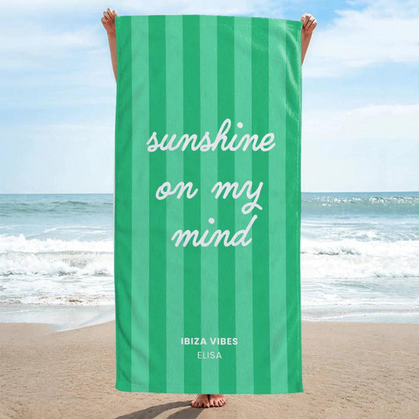 Retro Beach Towel – Personalized Summer Gift