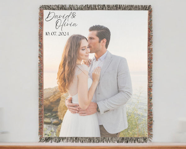 Wedding Blanket – Personalized Photo Gift for Couples