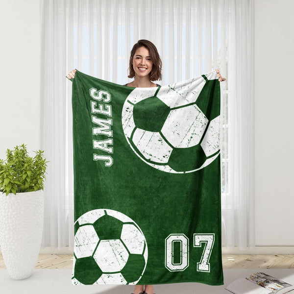 Personalized Sports Blanket – Custom Player Name & Number