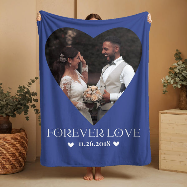 Couple Photo Blanket – Custom Anniversary & Wedding Gift