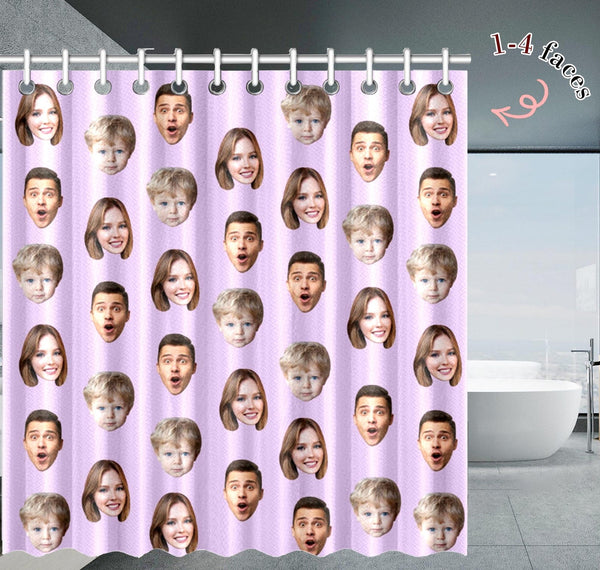 Funny Face Shower Curtain – Personalized Bathroom Gift