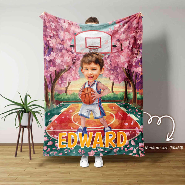 Personalized Basketball Blanket – Custom Player Design for Kids