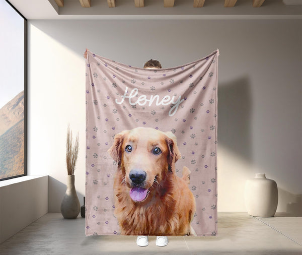 Pet Photo Blanket – Custom Gift for Furbabies