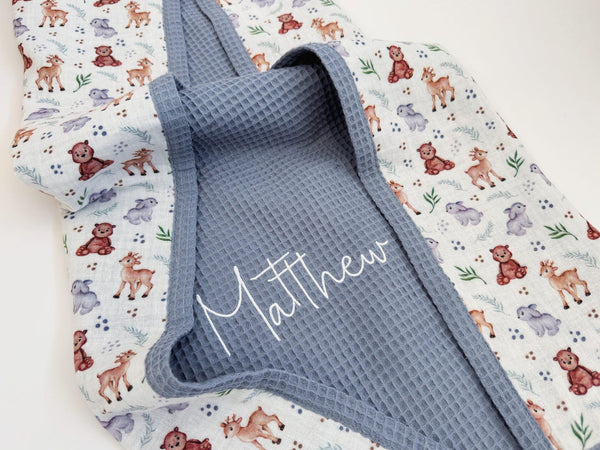 Cotton Baby Blanket – Personalized Name & Swaddle Gift
