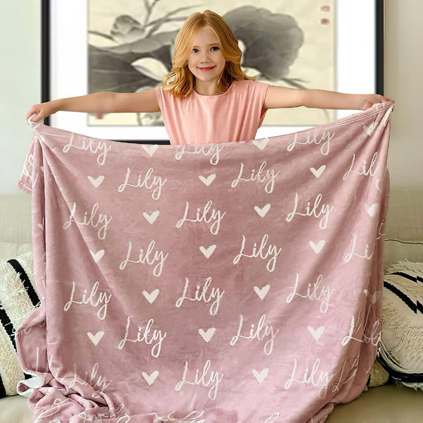 Kids’ Blanket – Custom Name & Personalized Gift for Girls