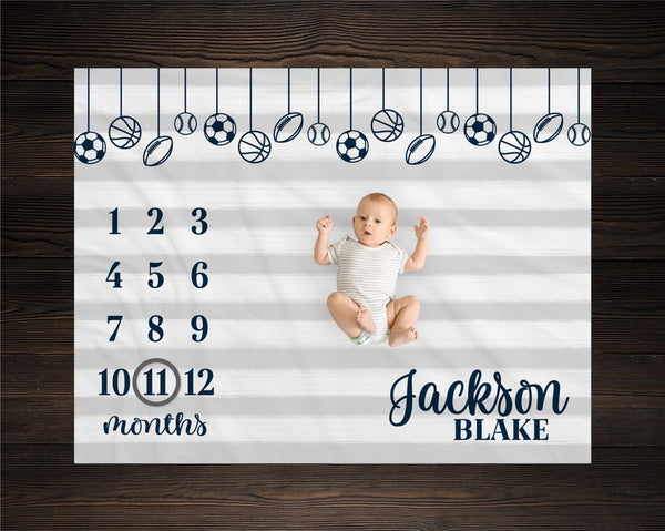 Sports Milestone Blanket – Personalized Keepsake