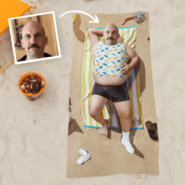 Funny Face Beach Towel – Personalized Dream Body Gift