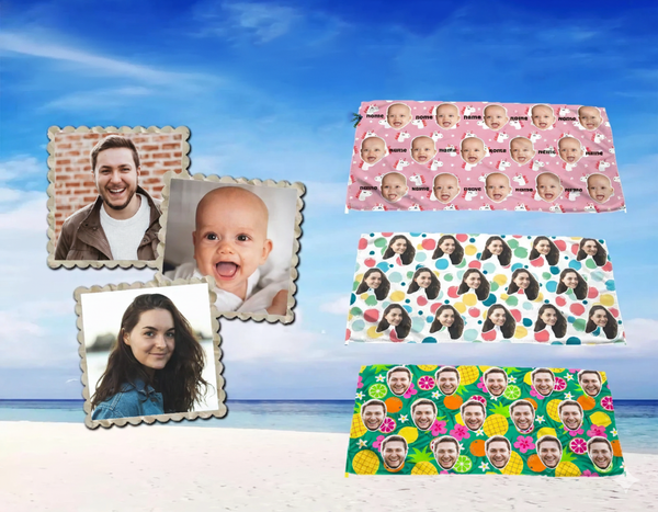 Funny Photo Beach Towel – Personalized Photo Gift for Summer
